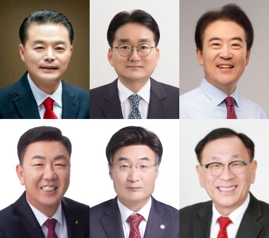 [청주=뉴시스] 박지헌(윗줄 왼쪽부터), 손인석, 윤희근. 아랫줄 왼쪽부터 이범석, 최영준, 홍성각 서원구당협 조직위원장 응모자(가나다순). (사진=뉴시스 DB). photo@newsis.com *재판매 및 DB 금지