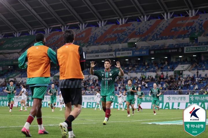 [서울=뉴시스] 프로축구 K리그1 대전하나시티즌의 주민규. (사진=한국프로축구연맹 제공) *재판매 및 DB 금지
