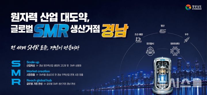 [창원=뉴시스]경남도 '경남 SMR(소형모듈원자로) 글로벌 육성전략2.0' 관련 이미지.photo@newsis.com(자료=경남도 제공) 2026.09.10. 