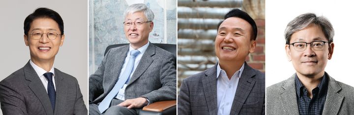 [서울=뉴시스] 서울대 제29대 총장 예비후보 4인. 왼쪽부터 강준호 사범대 교수, 김현철 국제대학원 교수, 이재영 인문대 교수, 최해천 공과대 특임석좌교수. (사진=각 교수 캠페인 홈페이지·소속 학과 제공). 2026.09.10. photo@newsis.com *재판매 및 DB 금지