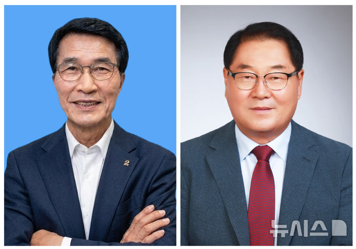 [전남광주=뉴시스]김현정 ㈜범영건설 대표(왼쪽)와 엄점동 국제방수케미칼 대표
