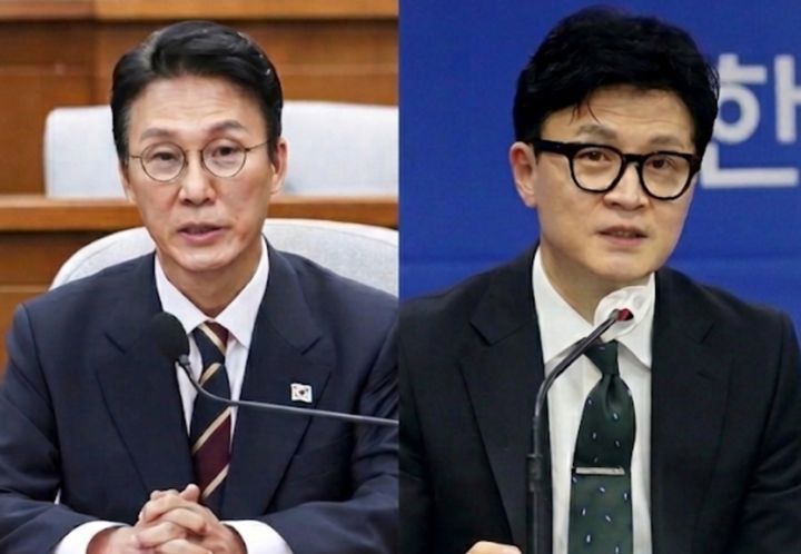 [서울=뉴시스]김민석 더불어민주당 대표와 한동훈 무소속 의원. 뉴시스 DB *재판매 및 DB 금지