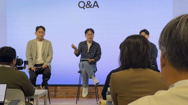 [판교=뉴시스] 박민우 현대차그룹 첨단차플랫폼본부(AVP)장 겸 포티투닷 대표가 11일 경기 성남시 판교 포티투닷 본사에서 열린 자율주행 미디어 데이 행사에서 취재진 질문에 답변하고 있다. 2026.9.13. photo@newsis.com *재판매 및 DB 금지