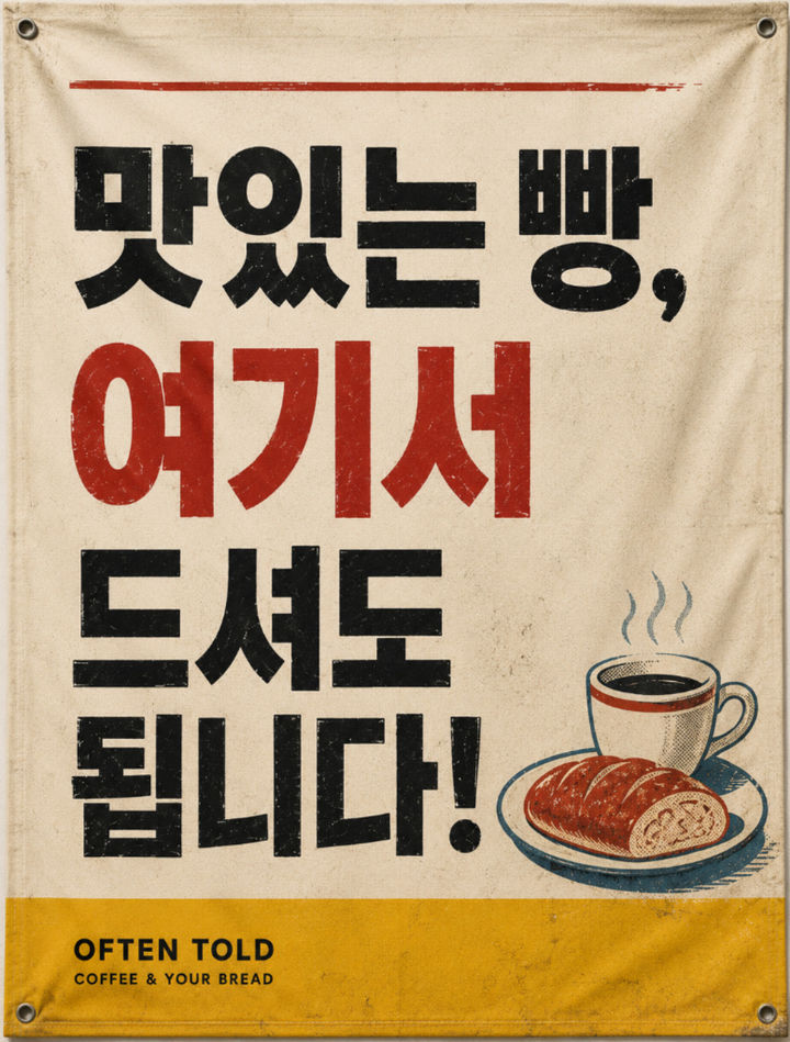 [대전=뉴시스] 박혜민 인턴기자 = 대전 중구 카페 ‘오픈톨드’에 성심당에서 구매한 빵을 가져와 먹을 수 있다는 안내문이 게시돼 있다. 2026.09.11. (사진=오픈톨드 제공) *재판매 및 DB 금지
