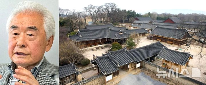 [경주=뉴시스] 경주 최씨 주손 최염 전 중앙종친회장(왼쪽)과 경주 최부잣집 전경. (사진=경주시 제공) 2026.09.12. photo@newsis.com