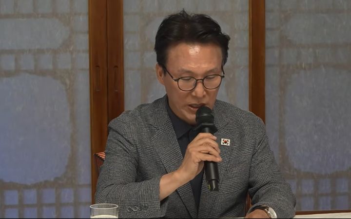 김민석 더불어민주당 대표가 13일 서울 종로구 삼청동 국무총리 서울공관에서 열린 고위당정협의회에서 발언을 하고 있다. (사진=민주당 공식 유튜브 채널 민주당티비 캡처) *재판매 및 DB 금지