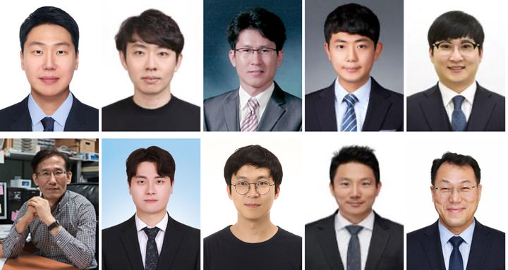 영남대학교 AI최고급신진연구자지원사업 참여 교수진(첫 번째 줄 왼쪽부터 김민재, 박노근, 최규상, 백상수, 이찬 교수, 두 번째 줄 왼쪽부터 이기동, 양준모, 권남규, 송유재, 김성호 교수) *재판매 및 DB 금지