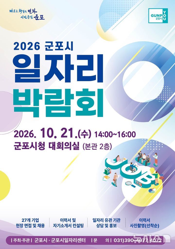 [군포=뉴시스] '2026 하반기 일자리 박람회' 개최 안내 홍보물. (홍보물=군포시 제공).2026.09.14. photo@newsis.com