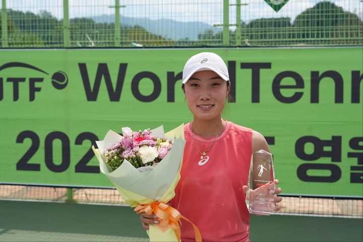 [홍성=뉴시스] 충남도 테니스팀 김유진. *재판매 및 DB 금지