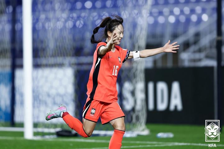 [서울=뉴시스] 한국 여자 축구 국가대표팀의 장슬기. 사진은 2025 동아시아축구연맹(EAFF) E-1 챔피언십(동아시안컵) 당시. (사진=대한축구협회 제공) 