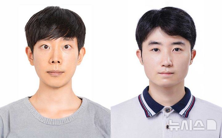 [전남광주=뉴시스] (왼쪽부터) 광주과학기술원(GIST) AI학과 김의환 교수, 김재우 석·박사통합과정생. (사진=GIST 제공) photo@newsis.com