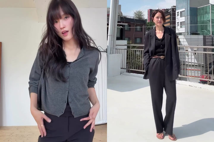 [서울=뉴시스] 올리비아로렌 온라인 익스클루시브 가을 신제품 인플루언서 다정(왼쪽)과 영스킬(오른쪽) 협업 콘텐츠 (사진=OVLR 제공) 2026.09.15. photo@newsis.com *재판매 및 DB 금지