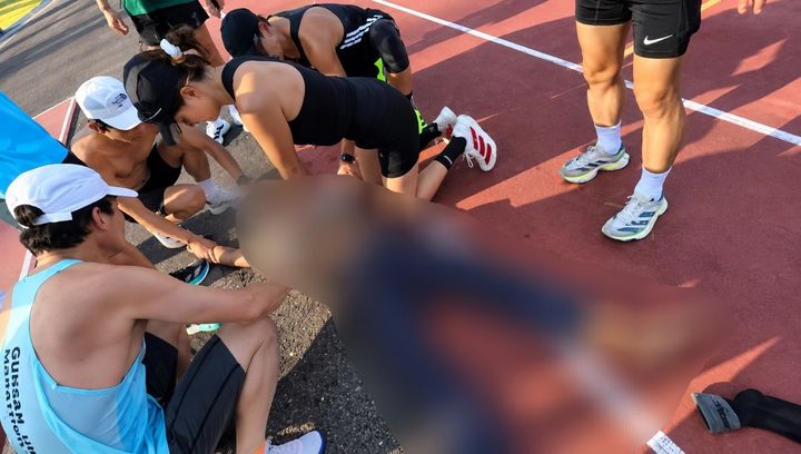 군산대서 외국인 '쿵' 심정지…러닝클럽 회원들이 살렸다