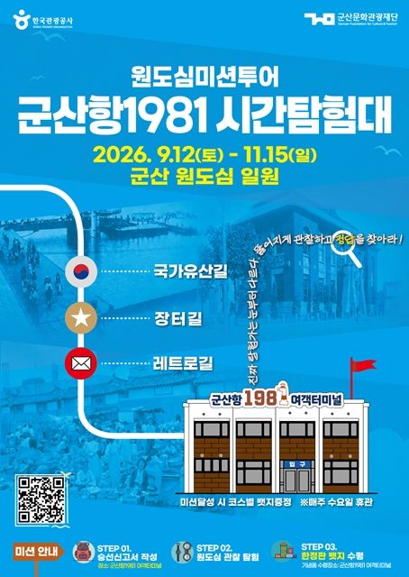 원도심 관광지 누비며 미션투어…군산항1981 시간탐험대