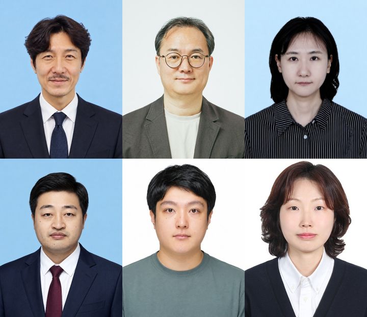 [서울=뉴시스] (위, 왼쪽부터) 박성수 성균관대 기계공학부 교수, 원병묵 신소재공학부 교수, 정나리나 연구원, (아래, 왼쪽부터) 장지안더 박사과정생, 김민혁 성균관대 박사, 임완영 삼성전자 연구원. (사진=성균관대 제공) 2026.09.15. photo@newsis.com *재판매 및 DB 금지