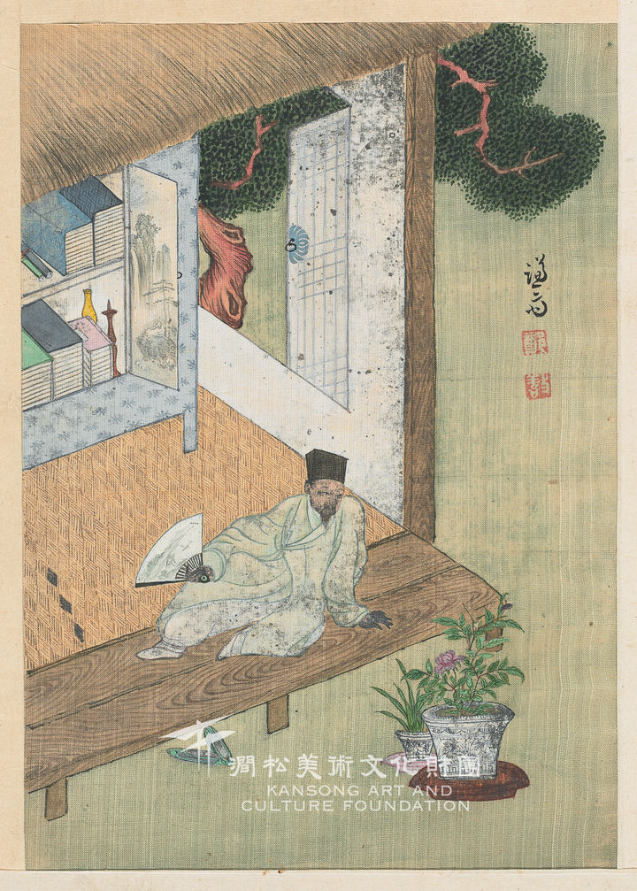  정선 《경교명승첩》 〈독서여가〉 ⓒ간송미술문화재단 *재판매 및 DB 금지
