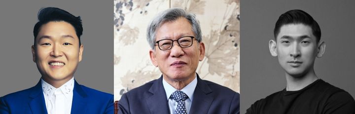 [서울=뉴시스] 왼쪽부터 가수 싸이, 유홍준 국립중앙박물관장, 김성한 쿠팡플레이 대표. (사진=피네이션, KBS, 쿠팡플레이 제공) 2026.09.15. photo@newsis.com *재판매 및 DB 금지