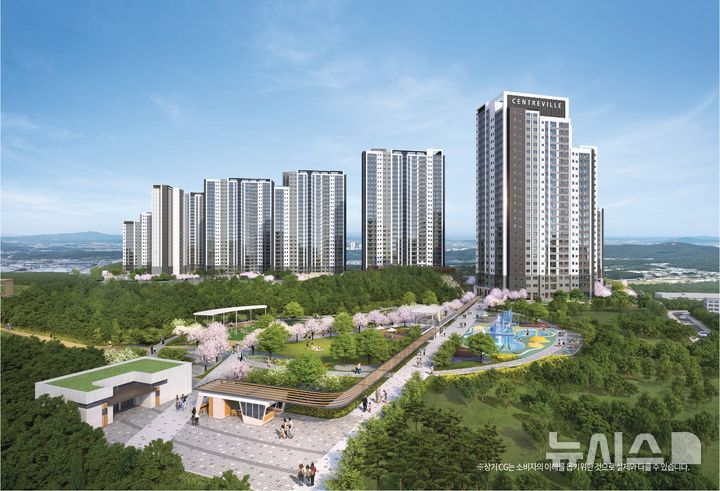 [서울=뉴시스] 검단 센트레빌 그랑포레 투시도. (사진= 동부건설 제공)