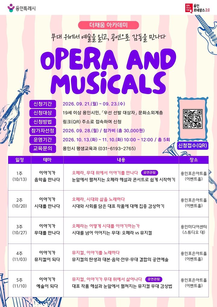 [용인=뉴시스] 더채움아카데미 안내문(사진=용인시 제공) *재판매 및 DB 금지