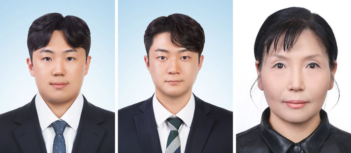 영남대 대학원 화학과 석사 이재훈, 신현섭 씨와 지도교수 화학과 강미숙 교수(왼쪽부터) *재판매 및 DB 금지