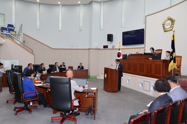 [구례=뉴시스] 16일 구례군의회 본회의장에서 제332회 임시회 2차 본회의가 열리고 있다. (사진=군의회 제공) 2026.09.16. photo@newsis.com *재판매 및 DB 금지