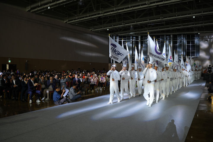 [제주=뉴시스] 16일 오후 제주국제컨벤션센터 제2센터에서 제46회 전국장애인체육대회 폐회식이 열리고 있다. (사진=제주도 제공) 2026.09.16. photo@newsis.com *재판매 및 DB 금지
