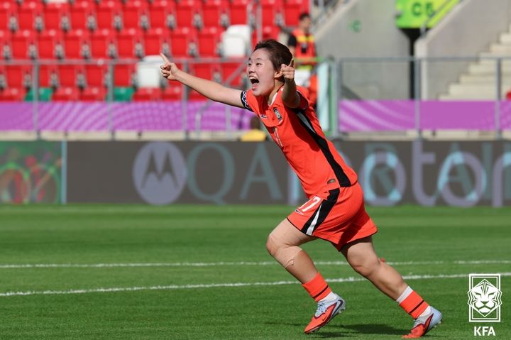 [서울=뉴시스] 한국 20세 이하(U-20) 여자 축구대표팀의 범예주. (사진=대한축구협회 제공)