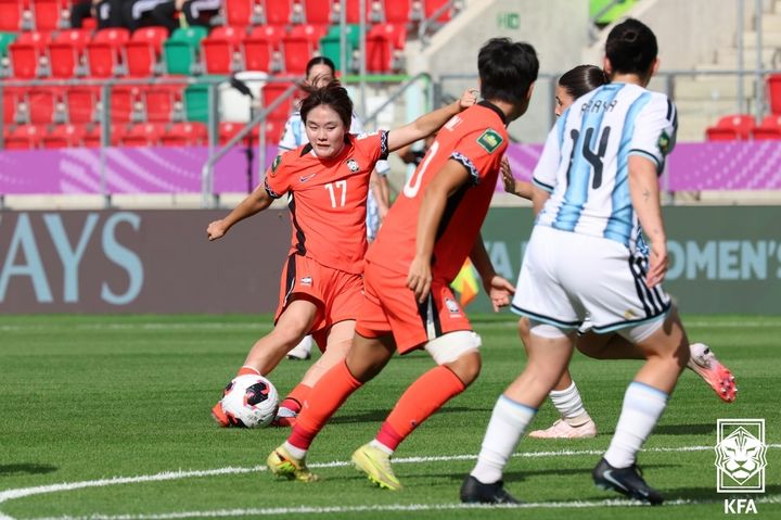 [서울=뉴시스] 한국 20세 이하(U-20) 여자 축구대표팀의 범예주. (사진=대한축구협회 제공) 