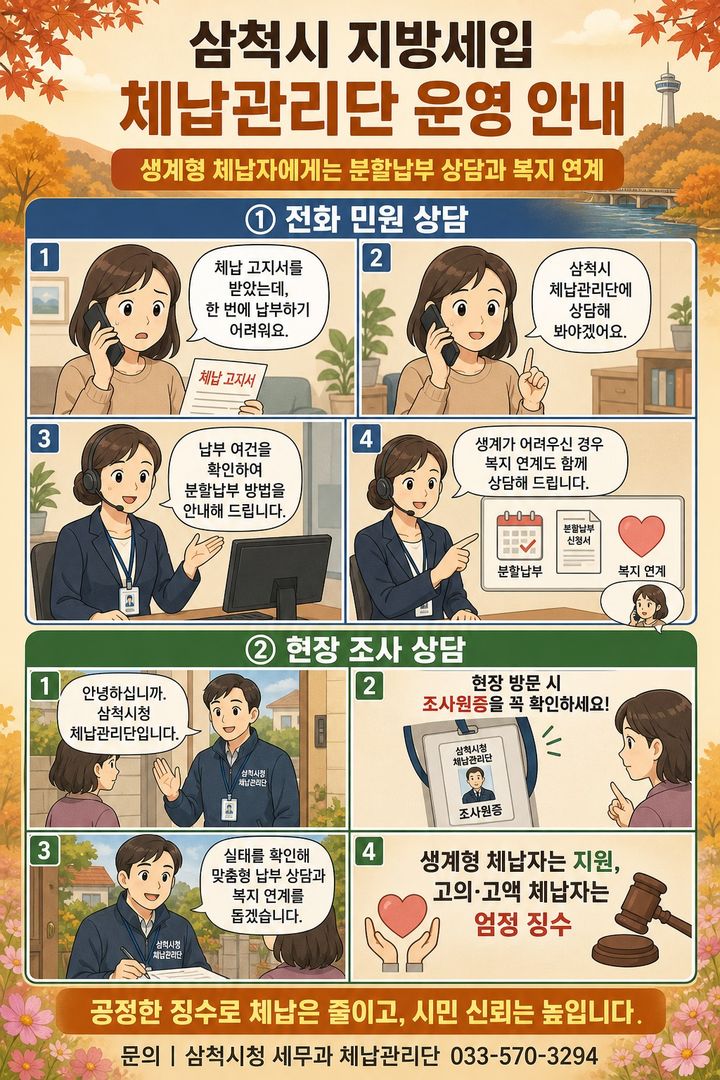 '2026년 지방세입 체납관리단' 운영 안내 리플릿.(사진=삼척시 제공) *재판매 및 DB 금지
