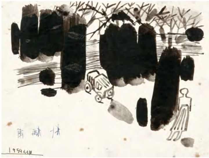박서보, 무제 종이에 수묵, 19.5×25.5cm, 1959 *재판매 및 DB 금지