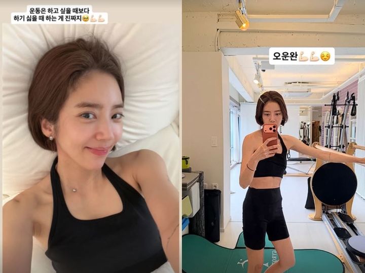 [서울=뉴시스] 가수 손담비가 꾸준히 운동하면서 몸 관리에 집중하는 모습을 드러냈다. (사진=손담비 인스타그램 캡처)