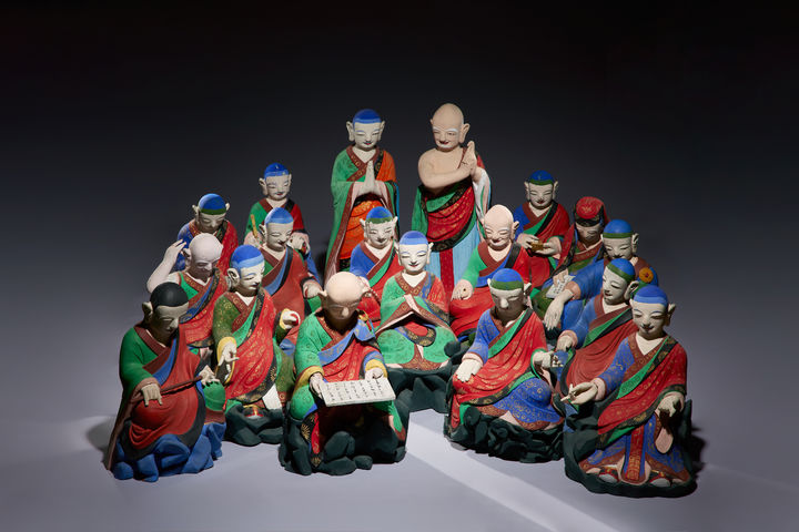 [서울=뉴시스] 지난 16일 개막한 국립전주박물관 특별전 '도량으로의 귀환, 전주 서고사 나한'에 전시된 나한상들 (사진=국립전주박물관 제공) 2026.09.20. photo@newsis.com *재판매 및 DB 금지