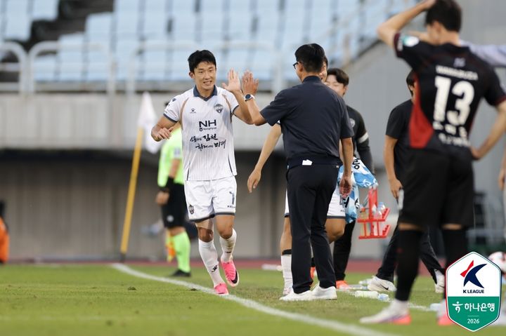 [서울=뉴시스] 프로축구 K리그1 김천상무의 고재현. (사진=한국프로축구연맹 제공) 2026.09.19. photo@newsis.com *재판매 및 DB 금지