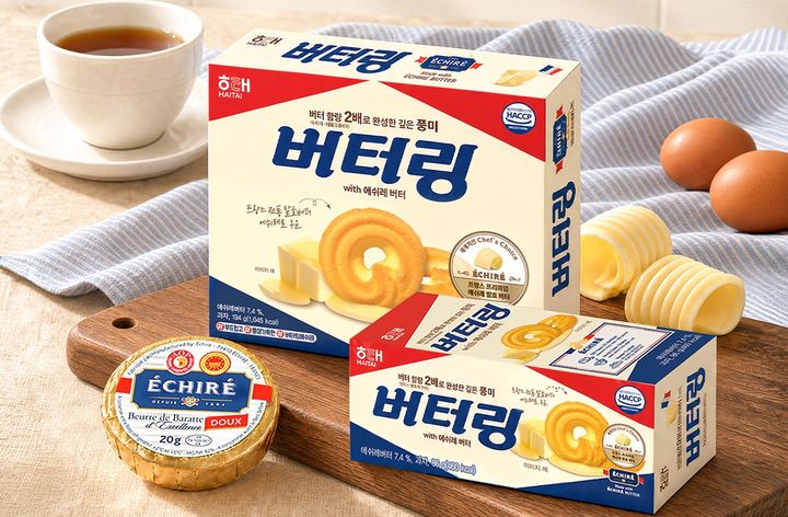 [서울=뉴시스] 해태제과, 프랑스 명품 버터 에쉬레 품은 프리미엄 버터링 출시 (사진=해태제과 제공) *재판매 및 DB 금지