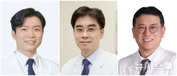 [서울=뉴시스] 왼쪽부터 서정국 중앙대병원 소화기내과 교수, 박상형 서울아산병원 소화기내과 교수, 양석균 대항병원 원장. (사진= 중앙대학교병원 제공) 