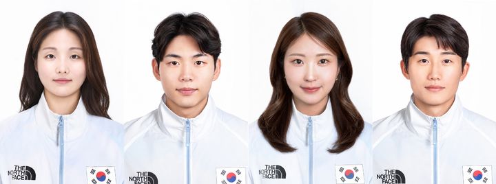 [서울=뉴시스] 2026 아이치·나고야 아시안게임 철인3종(트라이애슬론) 혼성 계주 대표팀. 왼쪽부터 김혜랑, 김태기, 정혜림, 박상민. (사진=대한체육회 제공) 2026.09.15. *재판매 및 DB 금지