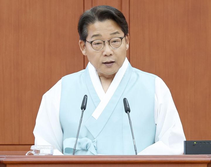 [대전=뉴시스] 조명휘 기자 = 류수열(더불어민주당·중구2) 대전시의원이 21일 제299회 정례회 제3차 본회의에서 5분 자유발언을 하고 있다. (사진= 대전시의회 제공) 2026.09.21.photo@newsis.com *재판매 및 DB 금지