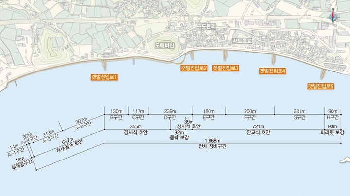[서산=뉴시스] 충남 서천 도둔지구 연안정비사업 계획도. (사진=대산지방해양수산청 제공) 2026.09.22. photo@newsis.com *재판매 및 DB 금지