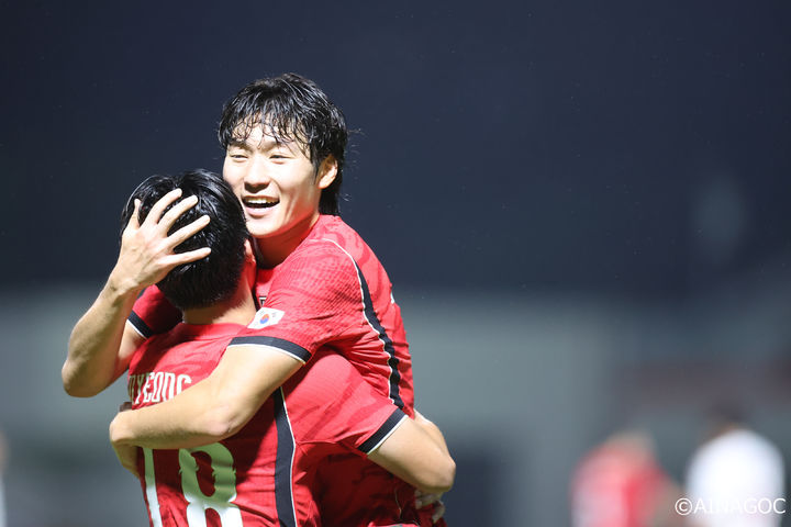 [나고야(일본)=뉴시스]이민성호 조 1위로 8강행. (사진=아이치·나고야 아시안게임 조직위원회)