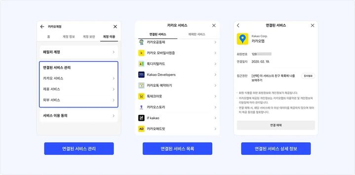 [서울=뉴시] 카카오 간편로그인 관리 화면. 2026.09.26. (사진=카카오 캡처) *재판매 및 DB 금지