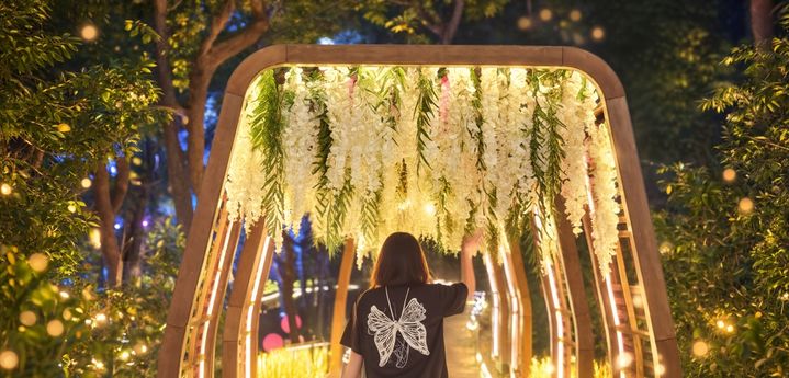 [밀양=뉴시스] 안지율 기자 = 영남루 별빛정원 전경. (사진=밀양시 제공) 2026.09.23. photo@newsis.com *재판매 및 DB 금지