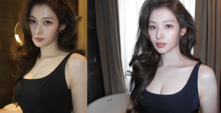 [서울=뉴시스]트와이스 사나가 블랙 민소매 의상으로 한층 깊어진 분위기를 선보였다. (사진=사나 인스타그램 캡처) 2026.09.23