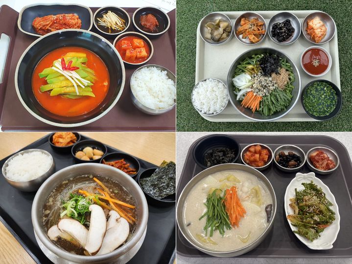 [전남광주=뉴시스] 한국도로공사 광주전남본부는 추석 연휴를 맞아 관내 주요 휴게소에서 지역 특산물을 활용한 대표 메뉴를 선보이고 있다고 24일 밝혔다. 왼쪽 상단부터 시계방향으로 삼치애호박찌개(백양사)·웰빙청매실재첩비빔밥(섬진강)·곡성토란조랭이떡수제비(곡성)·장흥 표고버섯 불고기. (사진 = 한국도로공사 광주전남본부 제공) 2026.09.24. photo@newsis.com *재판매 및 DB 금지