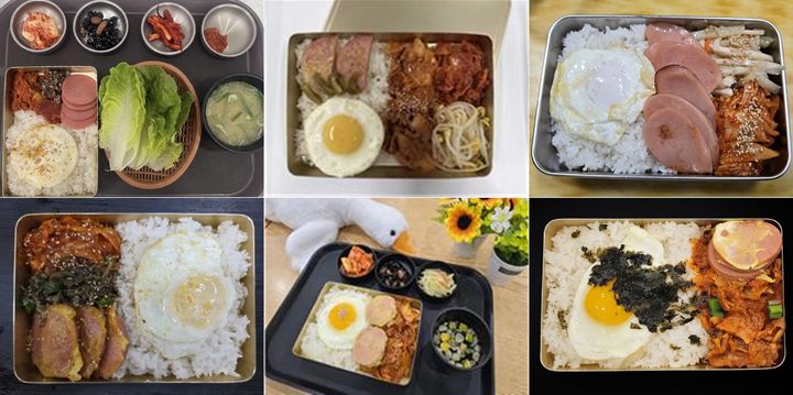[전남광주=뉴시스] 한국도로공사 광주전남본부는 추석 연휴를 맞아 관내 주요 휴게소에서 지역 특산물을 활용한 옛날 도시락을 선보이고 있다고 24일 밝혔다. 왼쪽 상단부터 시계방향으로 통상추도시락(곡성)·청매실담은제육도시락(광양)·새송이감자채볶음도시락(백양사)·보성녹차멸치볶음도시락(보성녹차)·장흥오리주물럭도시락(장흥정남진)·지리산흑돼지불고기도시락(지리산). (사진 = 한국도로공사 광주전남본부 제공) 2026.09.24. photo@newsis.com *재판매 및 DB 금지