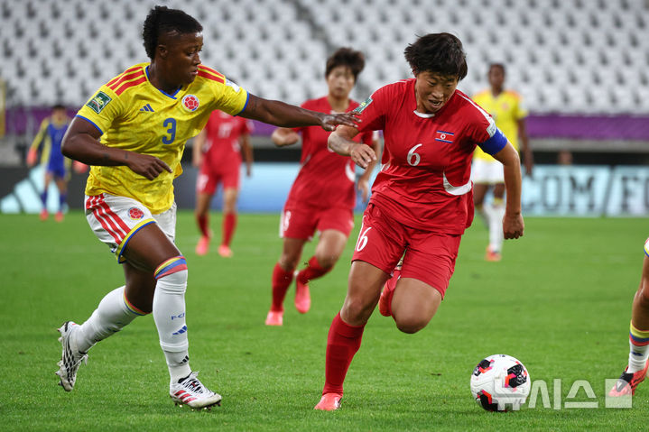 [우치=AP/뉴시스] 북한 20세 이하(U-20) 여자 축구대표팀, 콜롬비아 꺾고 2026 국제축구연맹(FIFA) U-20 여자 월드컵 결승 진출. 2026.09.23.