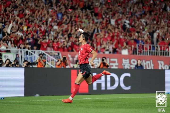 [서울=뉴시스] 축구 국가대표 공격수 오현규. (사진=대한축구협회 제공) *재판매 및 DB 금지