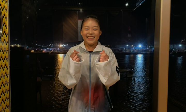 [서울=뉴시스] 기계체조 국가대표 황서현이 25일 2026 아이치·나고야 아시안게임에서 여자 평균대 종목 금메달을 획득한 뒤 소감을 말하고 있다. (사진=대한체육회 제공 영상 캡처) 2026.09.26. *재판매 및 DB 금지