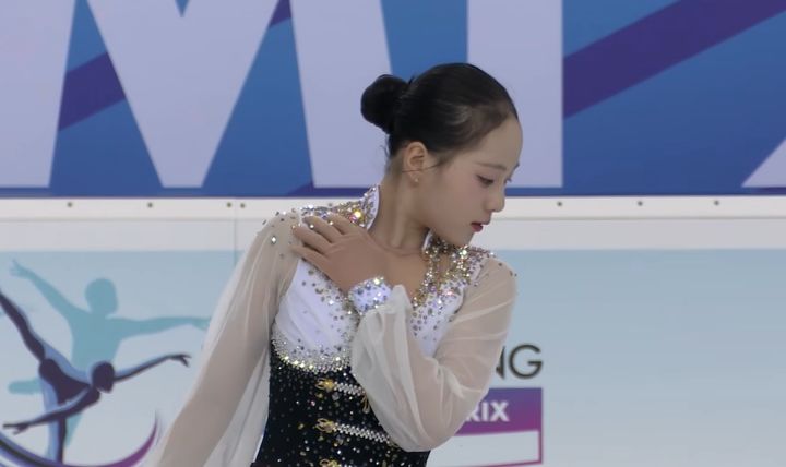 [서울=뉴시스] 피겨스케이팅 여자 싱글 황정율. (사진=ISU 중계 화면 캡처) 2026.09.27. *재판매 및 DB 금지