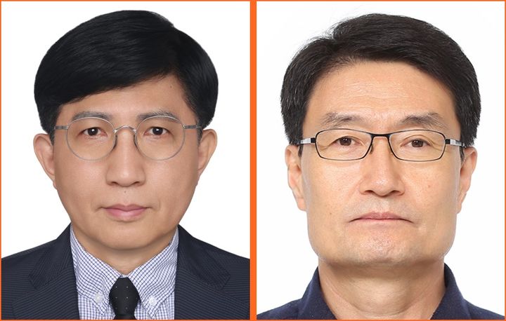 [대전=뉴시스] 정우식(왼쪽) 신임 원자력연구원장과 강상희 신임 전기연구원장.(사진=NST 제공) *재판매 및 DB 금지