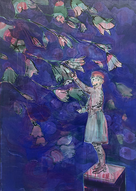 이자벨 프리드리히(Isabel_ Friedrich), Du hast mir die Antwort schon gegeben,70 × 50 cm,캔버스에 잉크 및 유채 *재판매 및 DB 금지